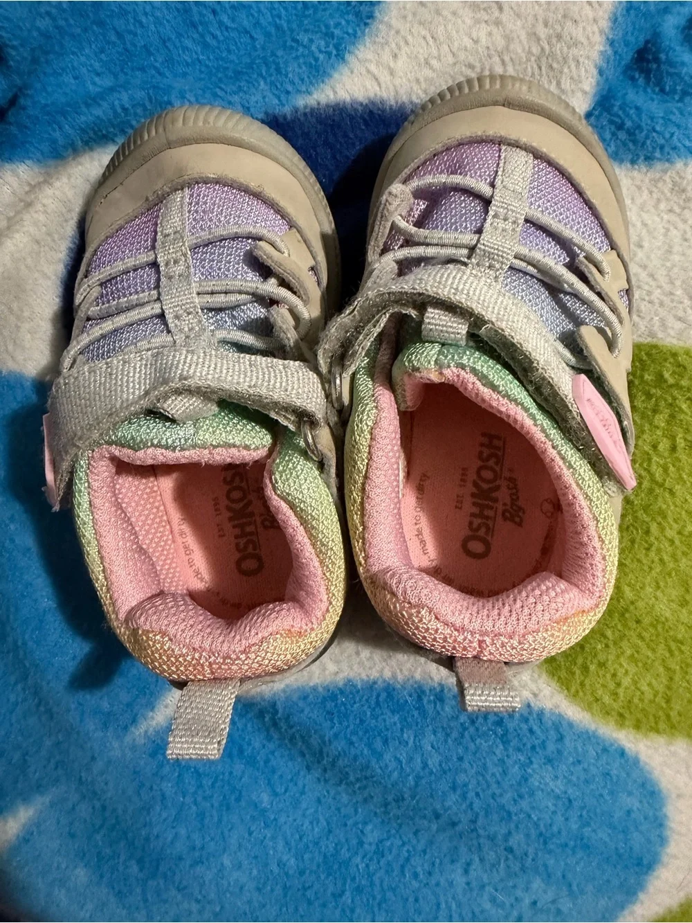 OshKosh B'gosh Pastel Pink, Lavender & Mint Toddler Sneakers